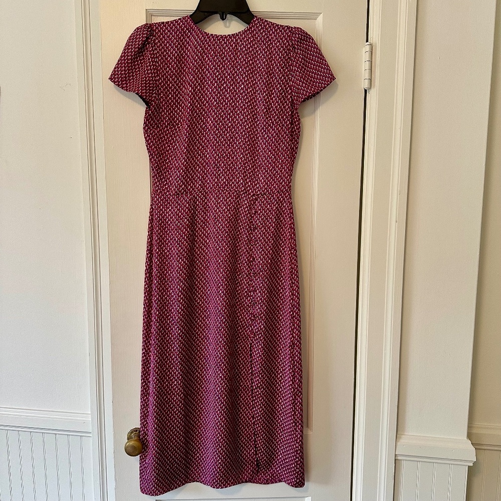 Leith Cap Sleeve Shift Dress with Slit Size XS